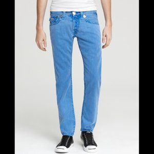 True Religion Straight Big T Blue Surf Size 36/33 Men's Jeans
